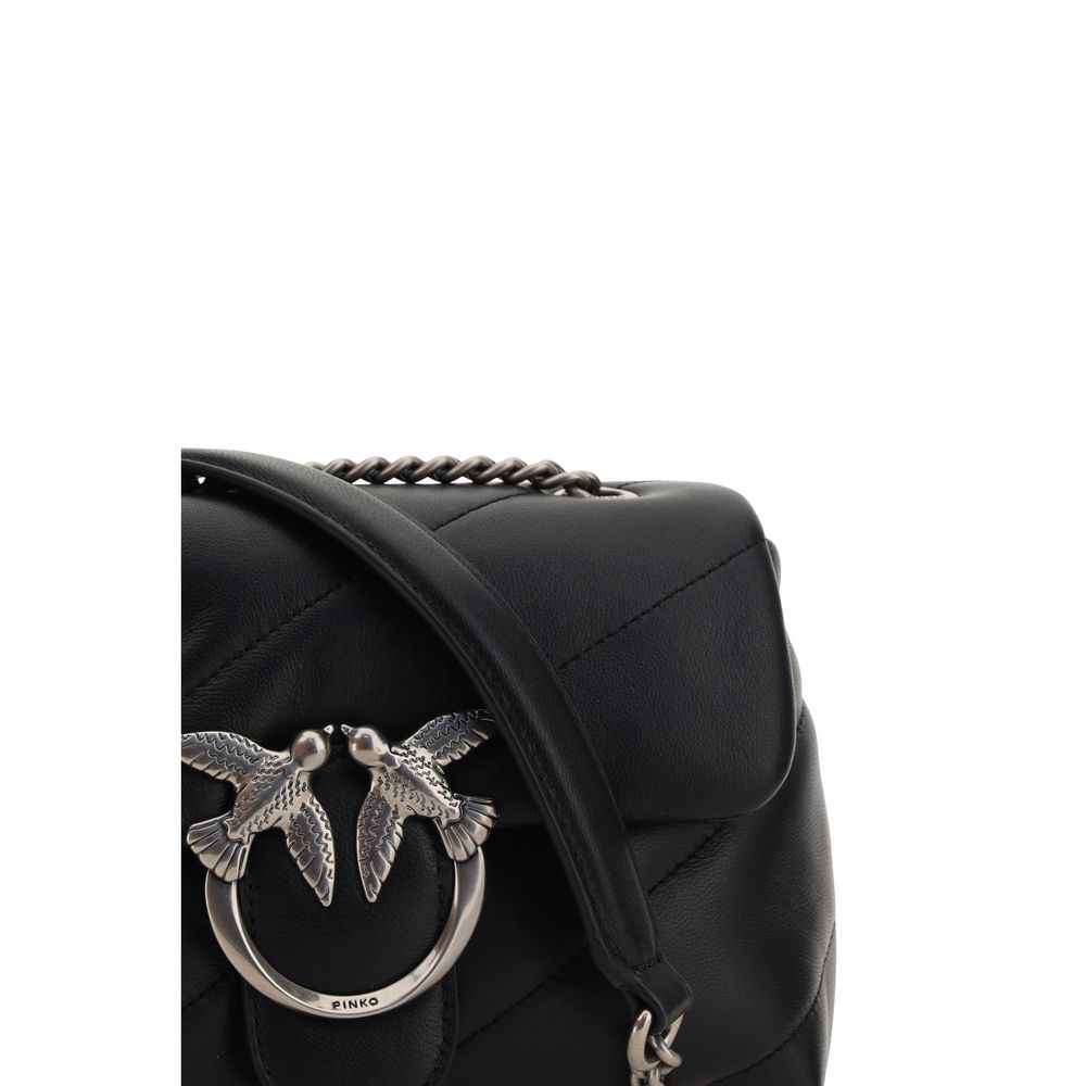 PINKO Black Black Leather Handbag