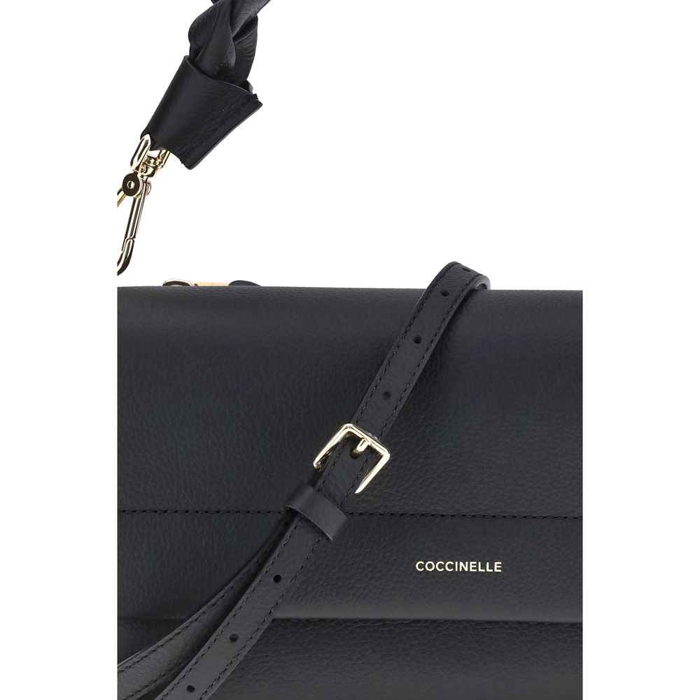 Coccinelle Black Calf Leather Bos Taurus Shoulder Bag