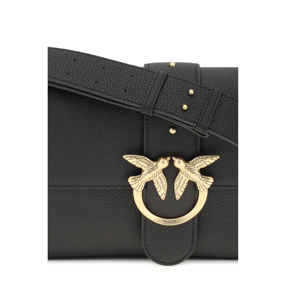 PINKO Black Black Leather Handbag
