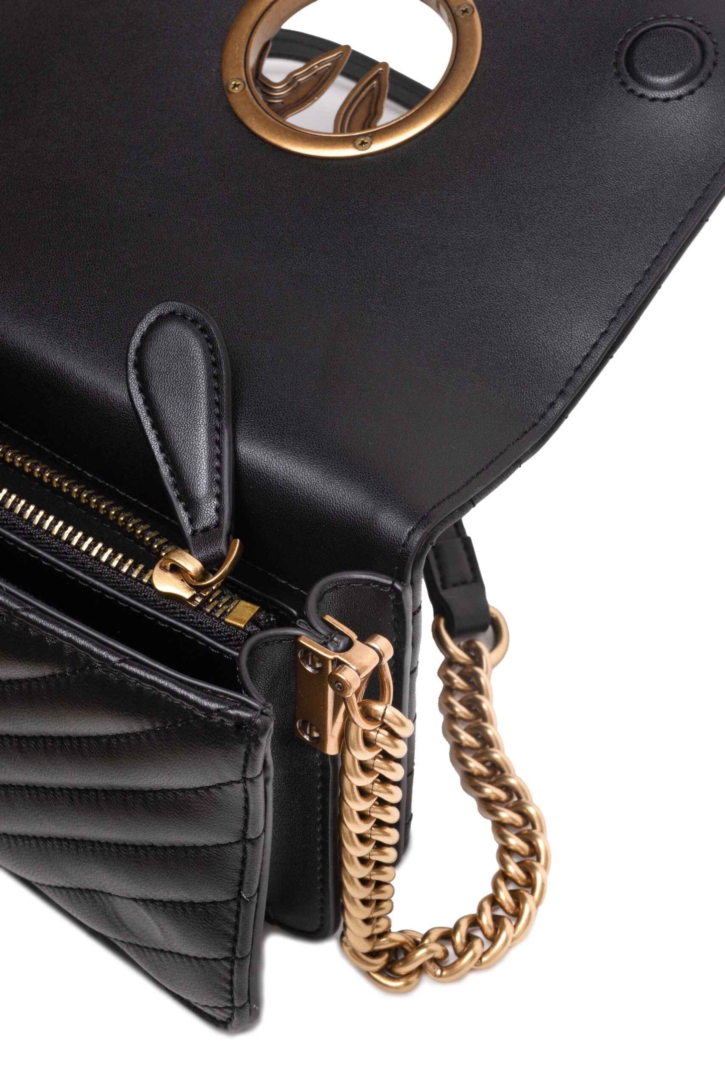 Pinko PINKO Black Leather Handbag