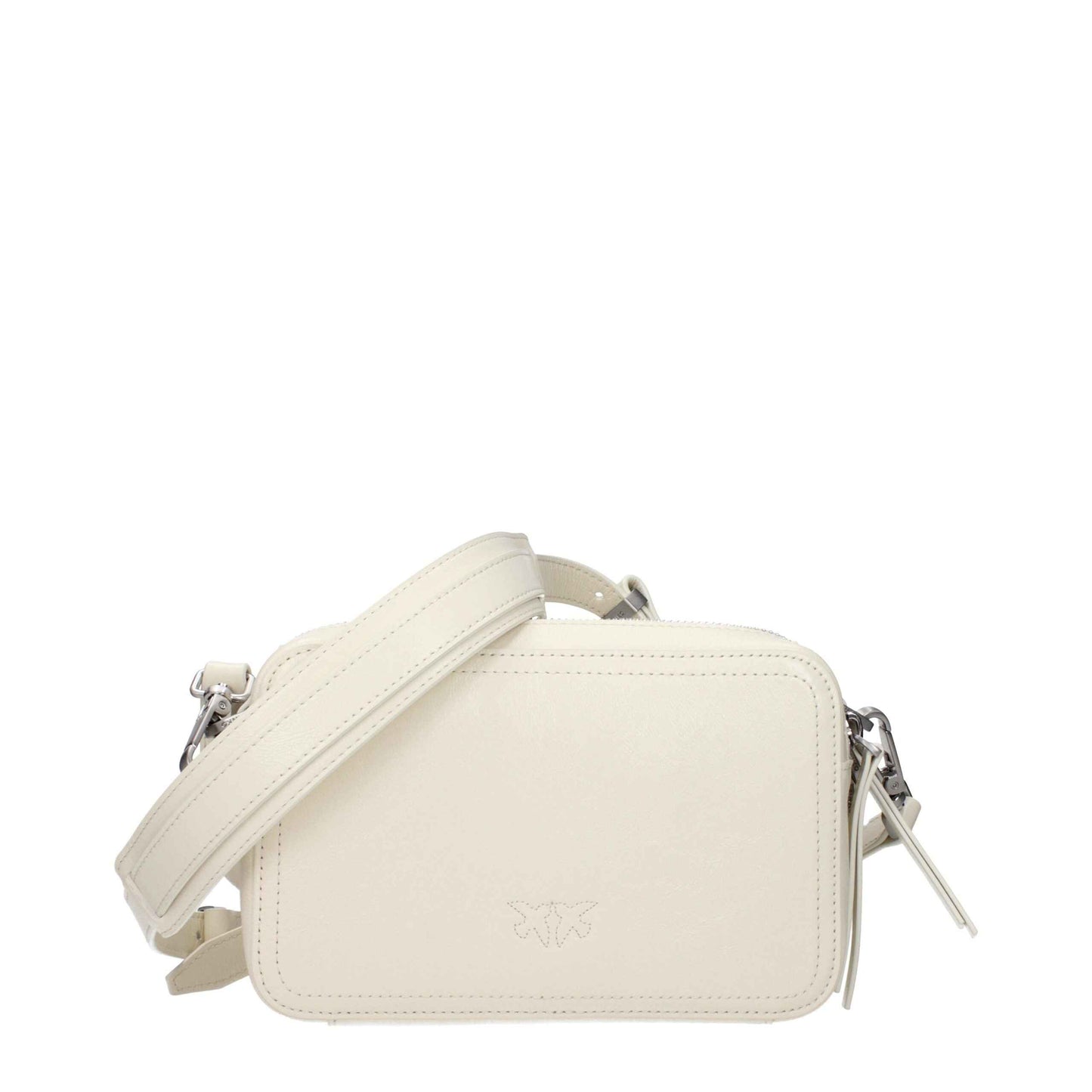 PINKO White Leather Crossbody Bag