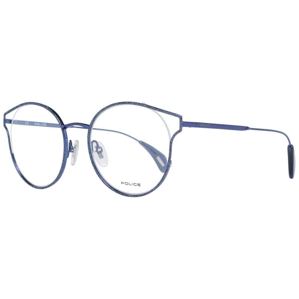 Police Blue Metal Glasses