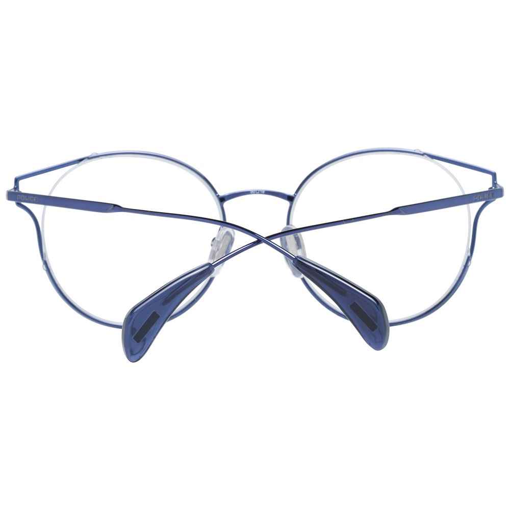 Police Blue Metal Glasses