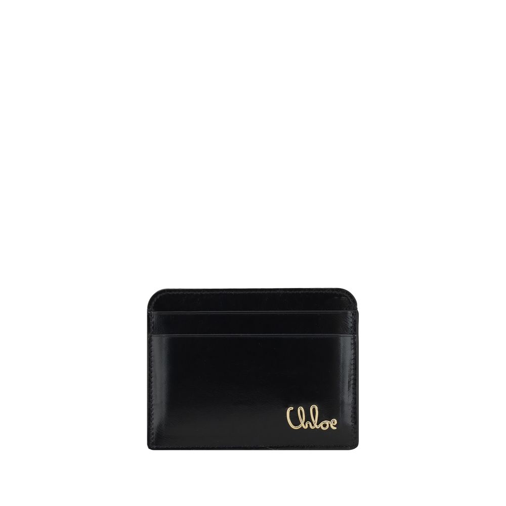 ChloÃ© Black Calf Leather Bos Taurus Wallet - LuxAmoura