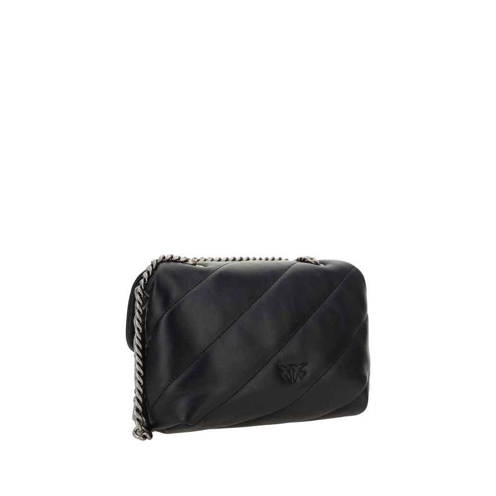 PINKO Black Black Leather Handbag