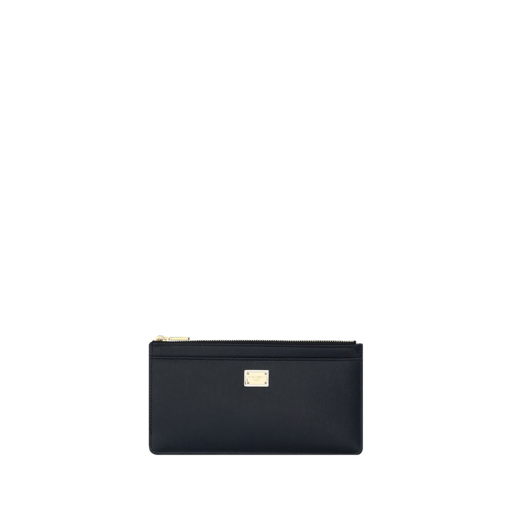Dolce & Gabbana Black Calf Leather Bos Taurus Wallet - LuxAmoura