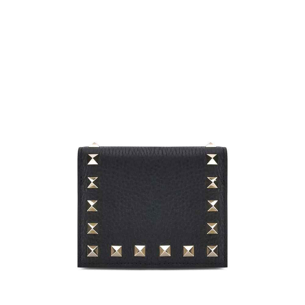 Valentino Garavani Black Calf Leather Bos Taurus Wallet