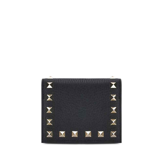 Valentino Garavani Black Calf Leather Bos Taurus Wallet