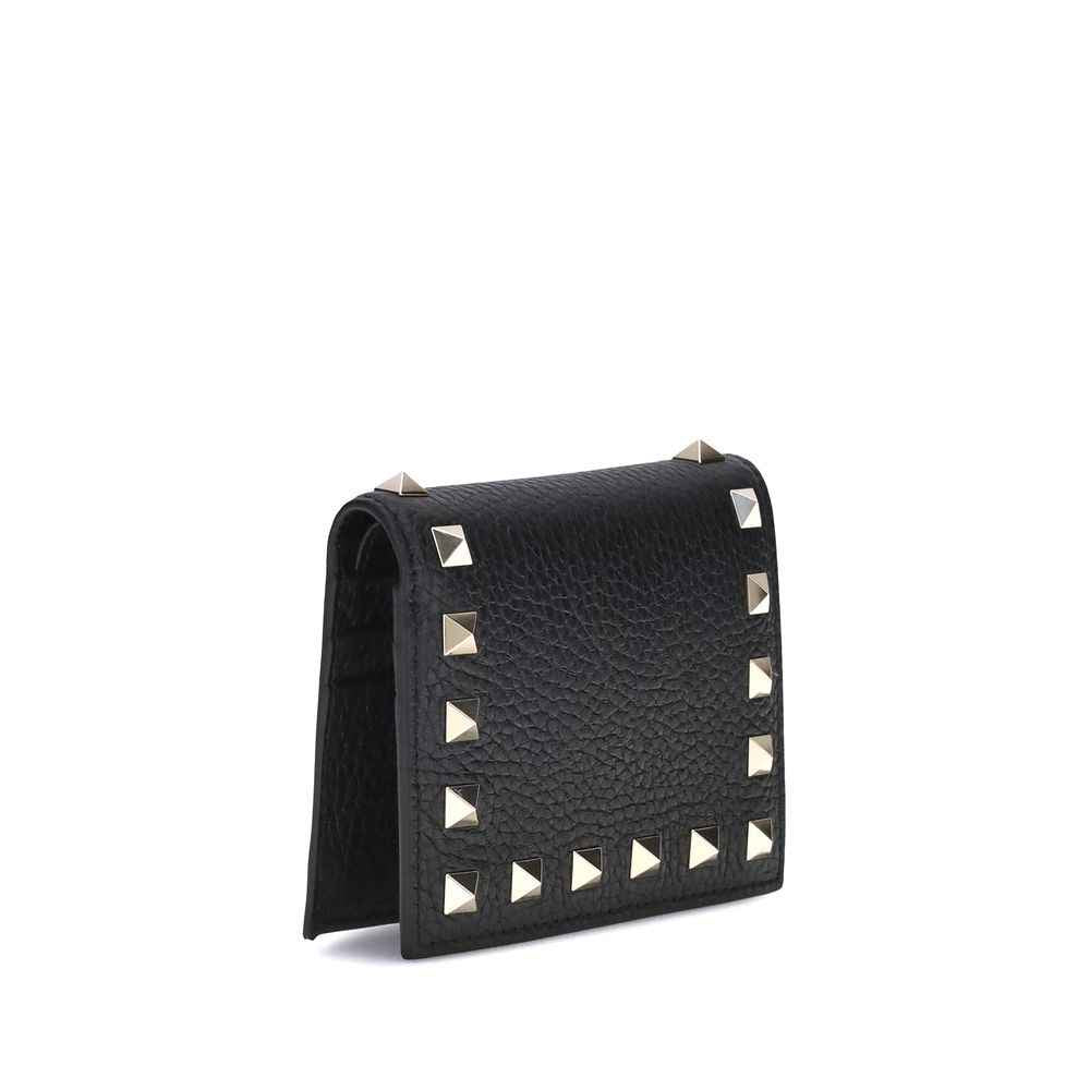 Valentino Garavani Black Calf Leather Bos Taurus Wallet