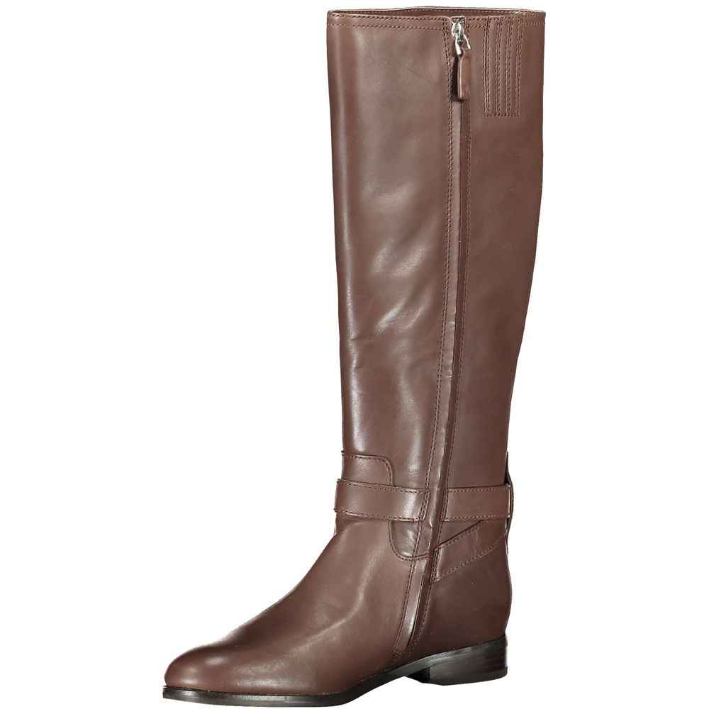 Ralph Lauren Brown Leather Women Boot
