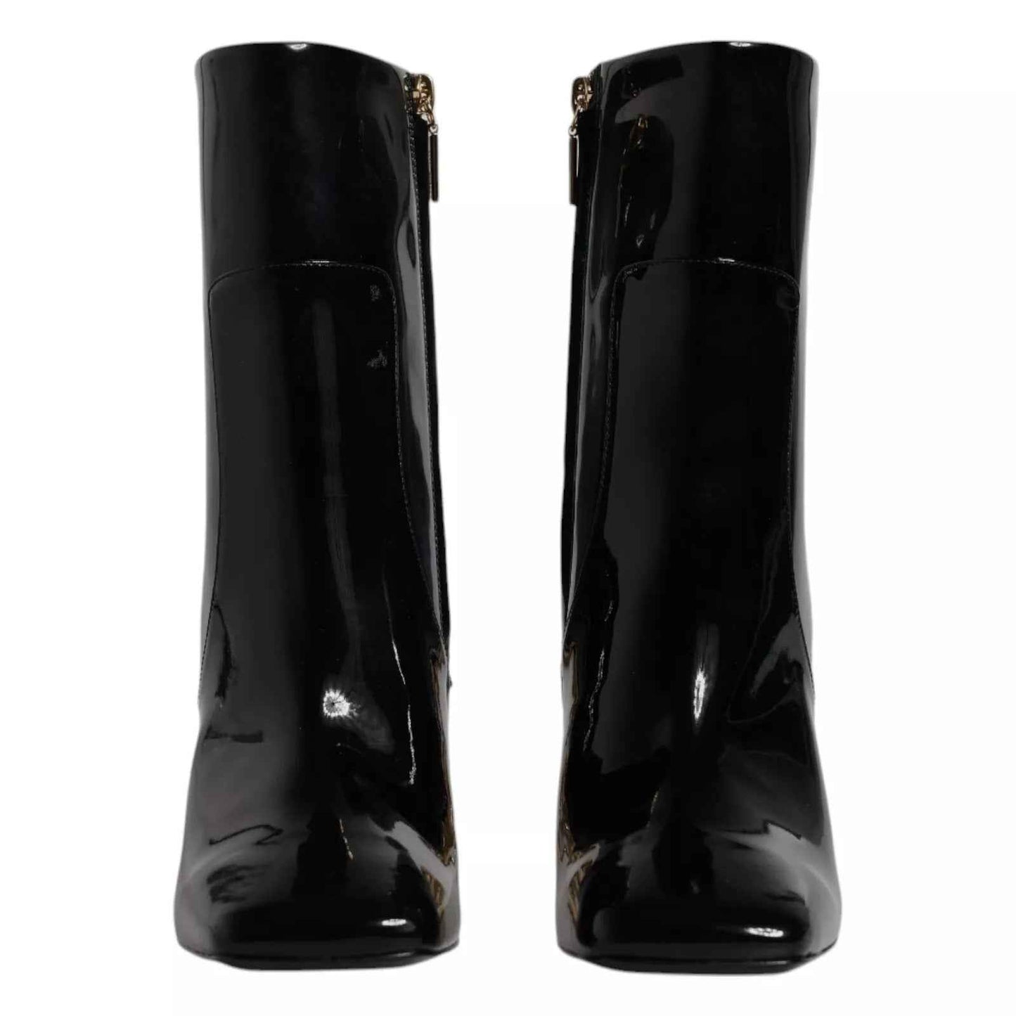 Dolce & Gabbana Black Jackie Leather Mid Calf Boots Shoes