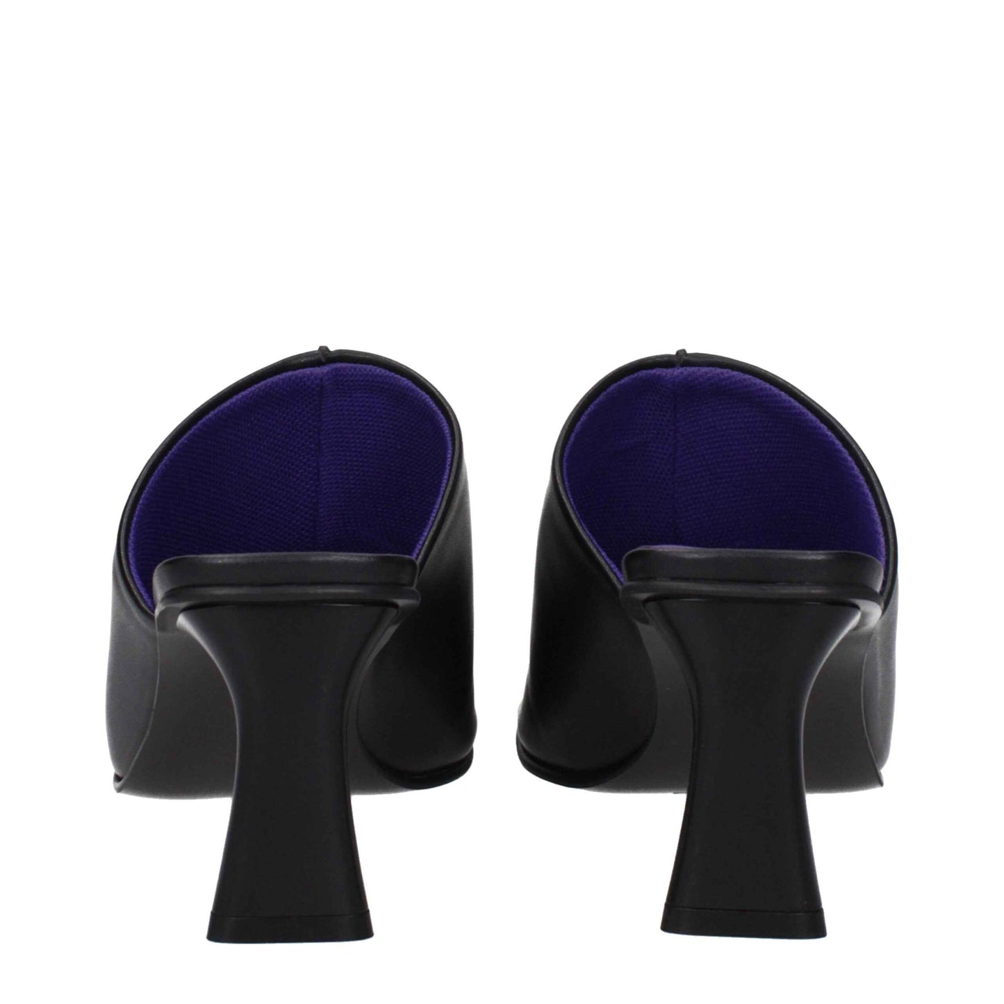 Stella McCartney Black Leather Stiletto Heel Sandals