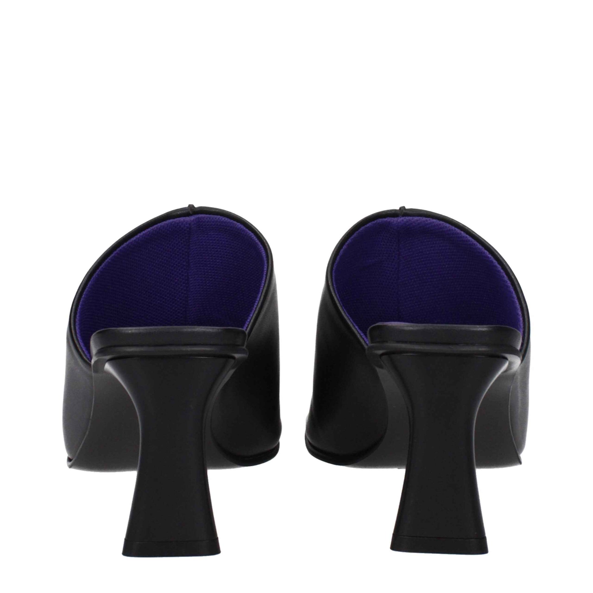 Stella McCartney Black Leather Stiletto Heel Sandals