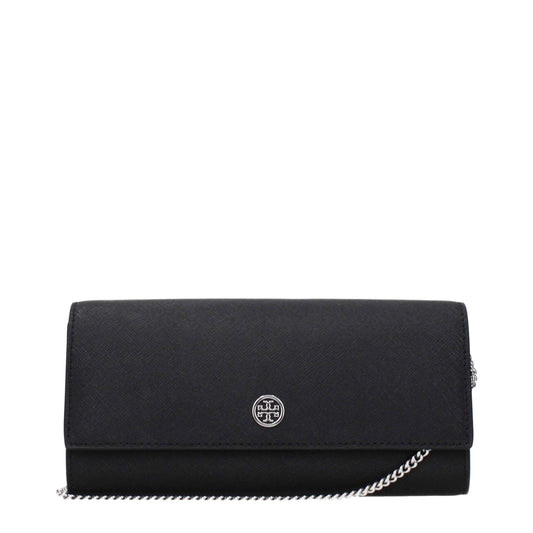 Tory Burch Black Leather Clutch Bag