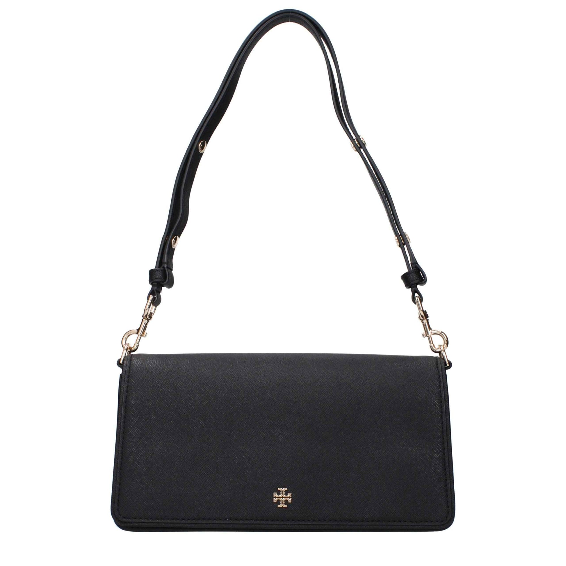 Tory Burch Black Leather Shoulder Bag