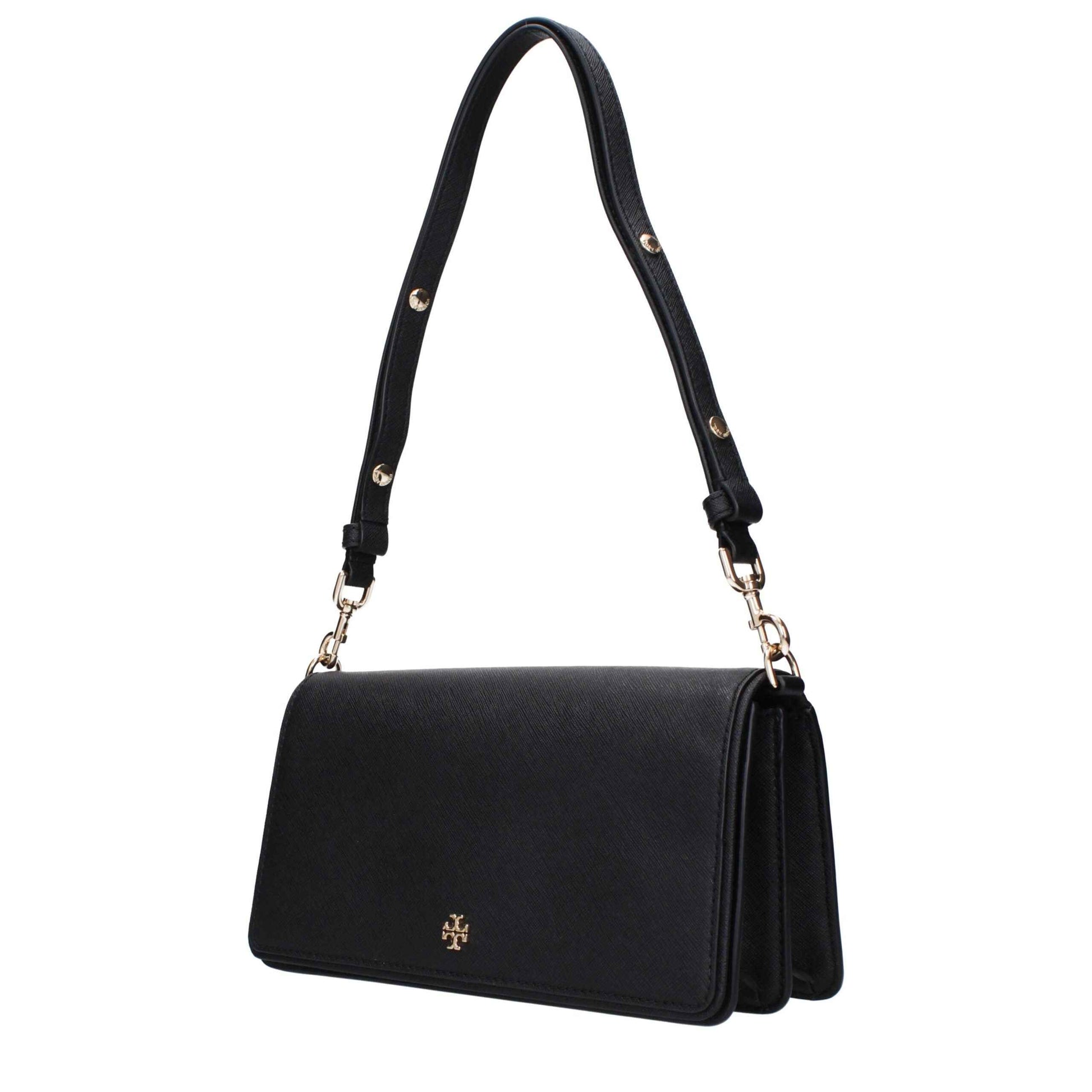 Tory Burch Black Leather Shoulder Bag