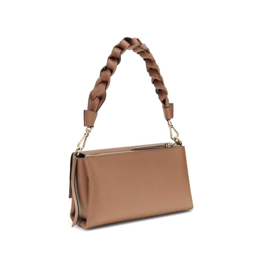Coccinelle Beige Calf Leather Bos Taurus Shoulder Bag
