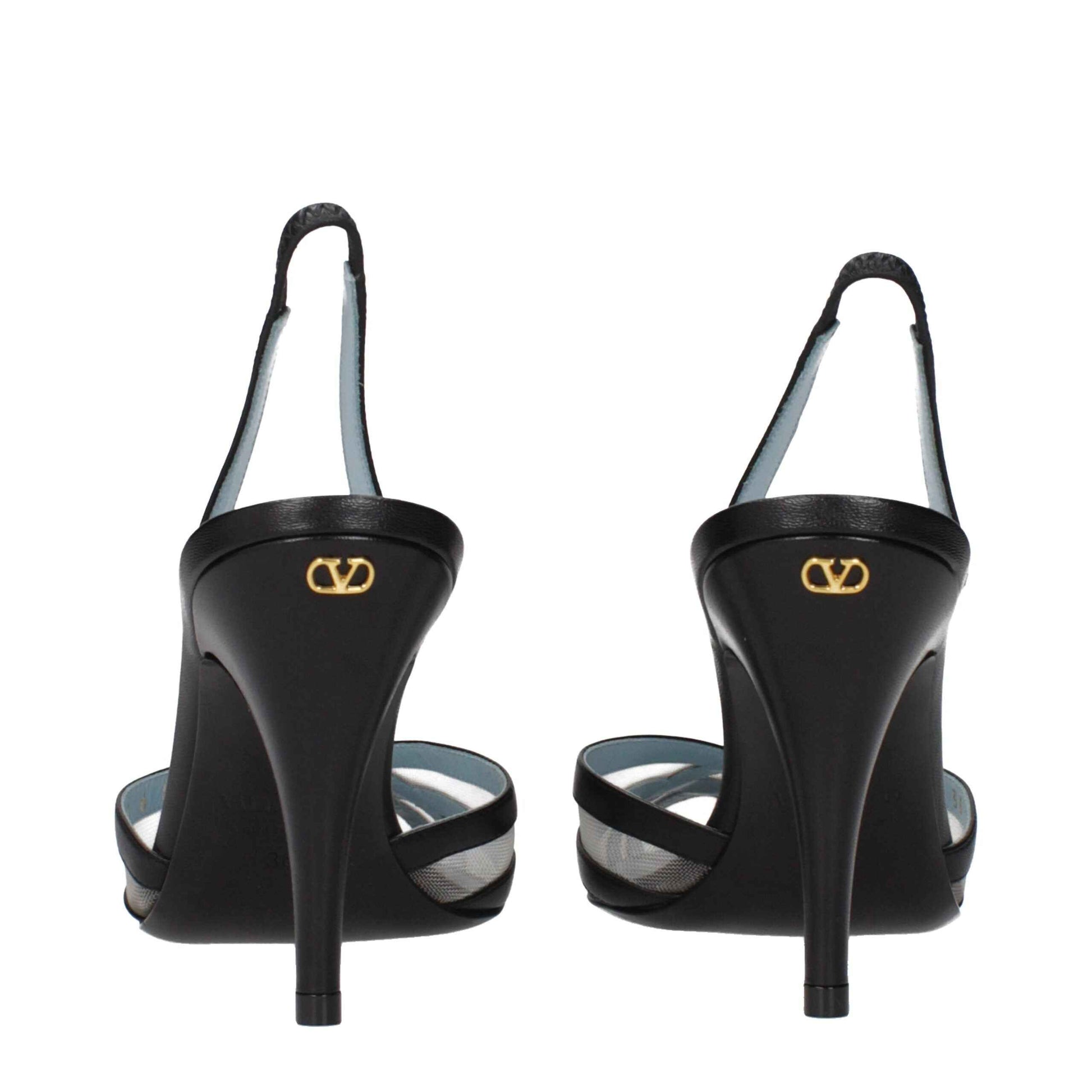 Valentino Garavani Black Leather Pumps