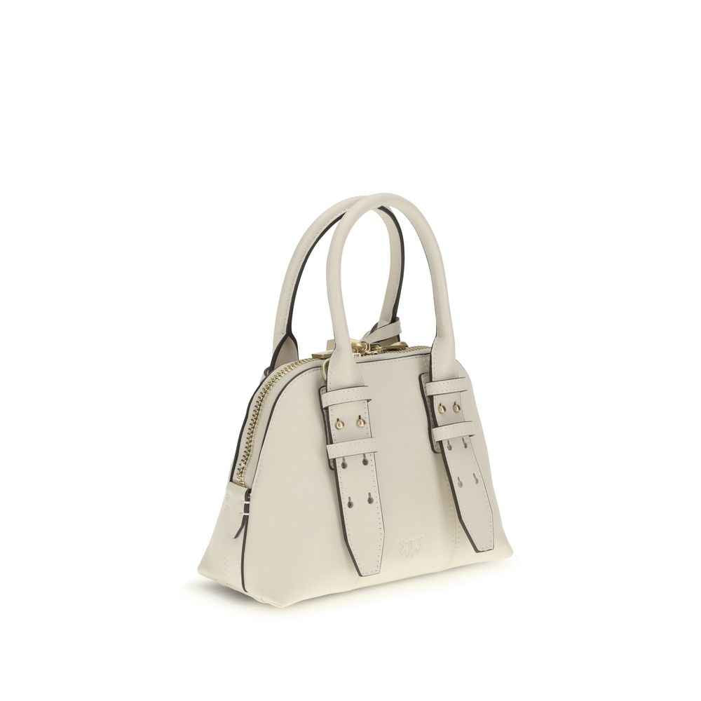 PINKO White Calf Leather Bos Taurus Handbag