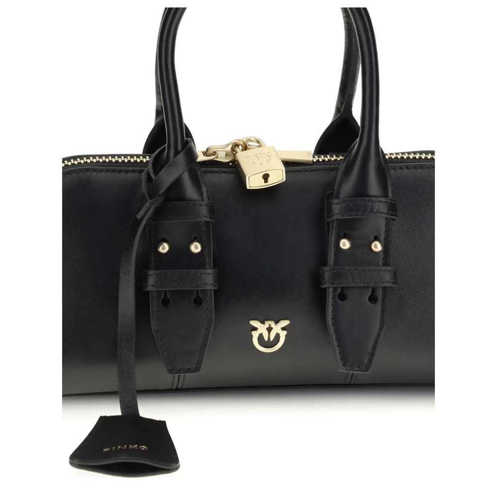 PINKO Black Black Leather Handbag