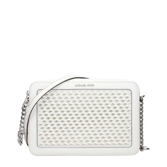 Michael Kors White Leather Crossbody Bag