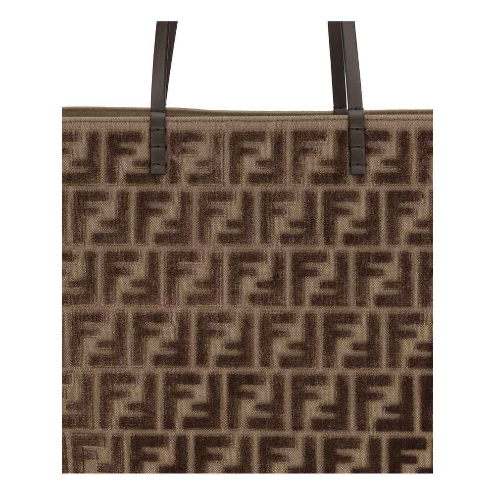 Fendi Brown Fabric Shoulder Bag