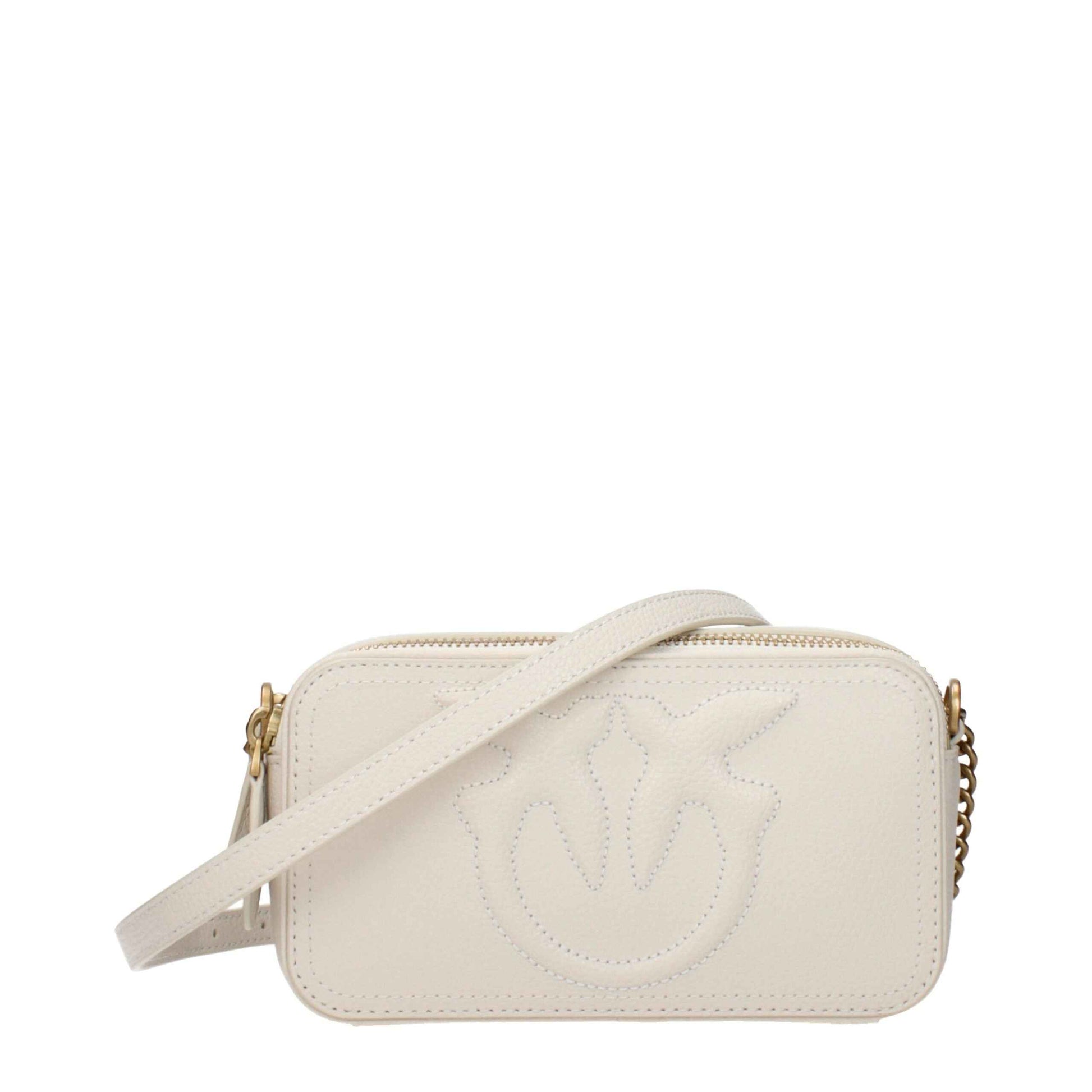 PINKO Beige Leather Crossbody Bag
