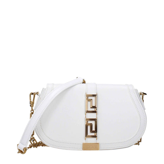 Versace White Leather Crossbody Bag
