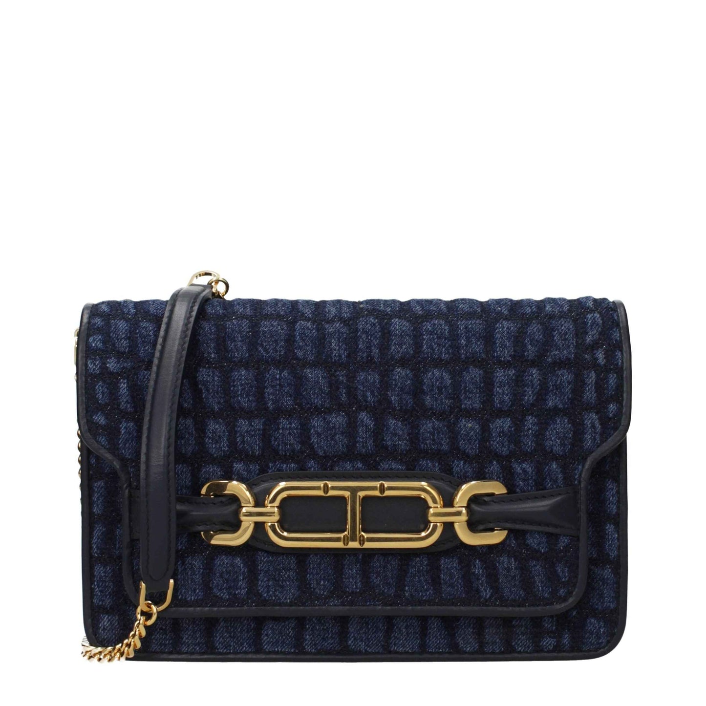Tom Ford Blue Fabric Clutch Bag
