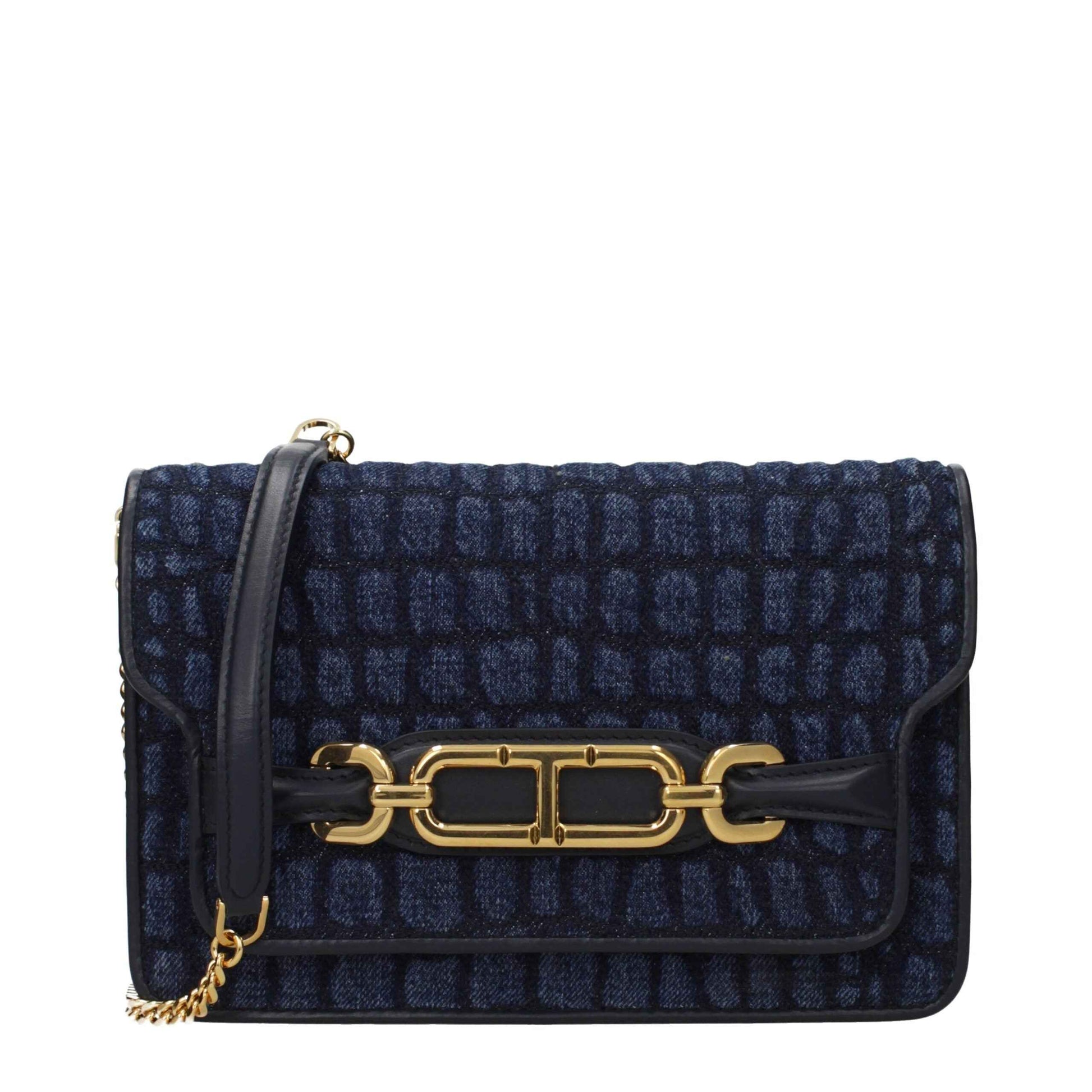 Tom Ford Blue Fabric Clutch Bag