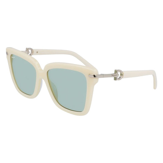 Ferragamo Gray Acetate Sunglasses
