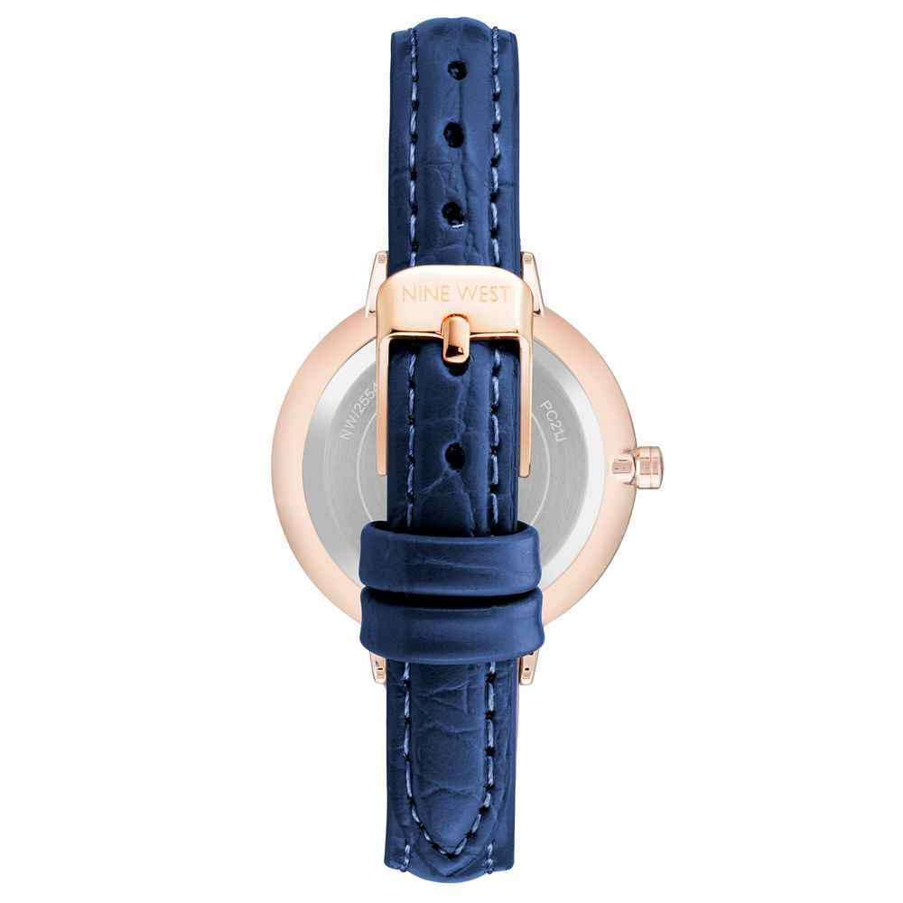 Nine West Blue Leather Dress Watch