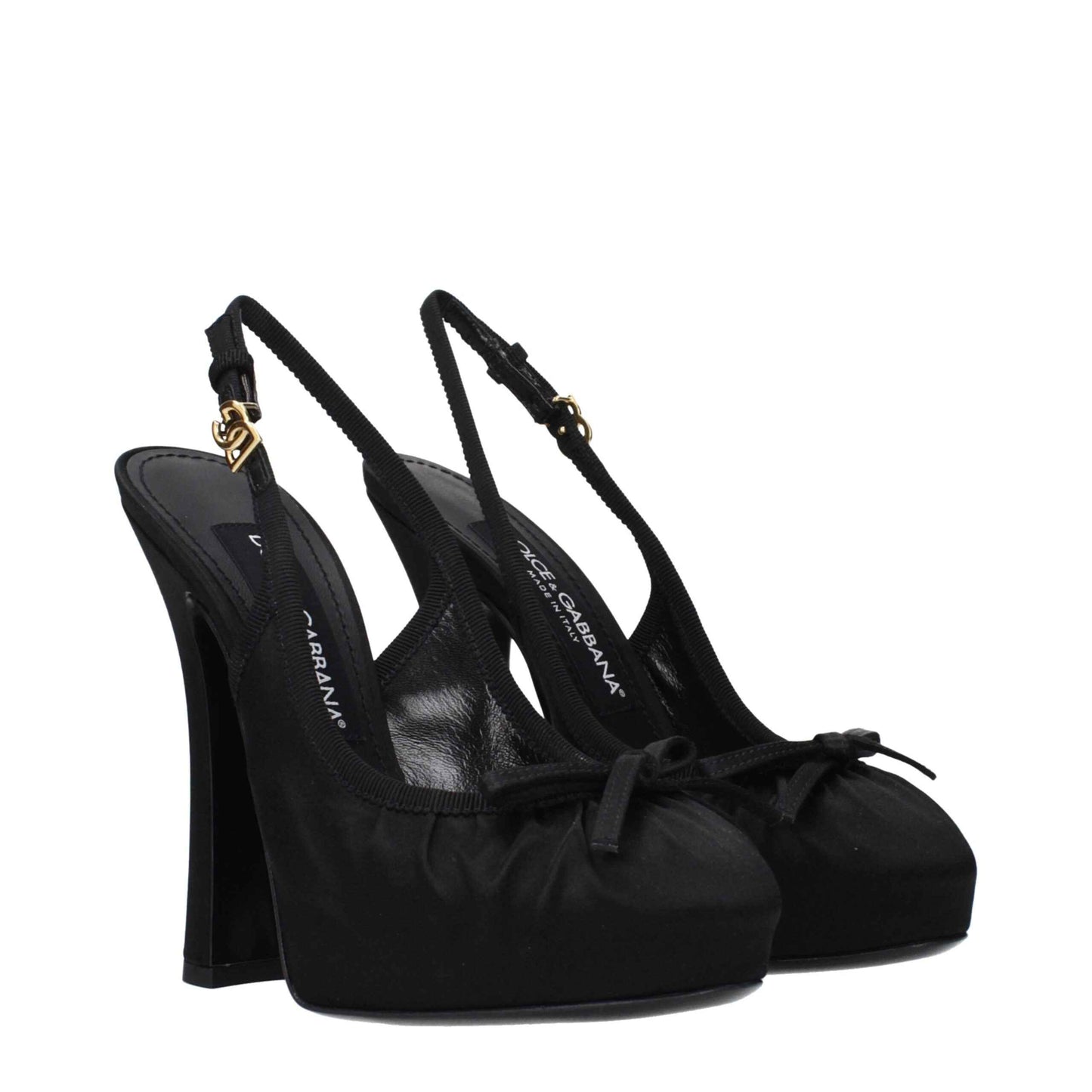 Dolce & Gabbana Black Satin Pumps