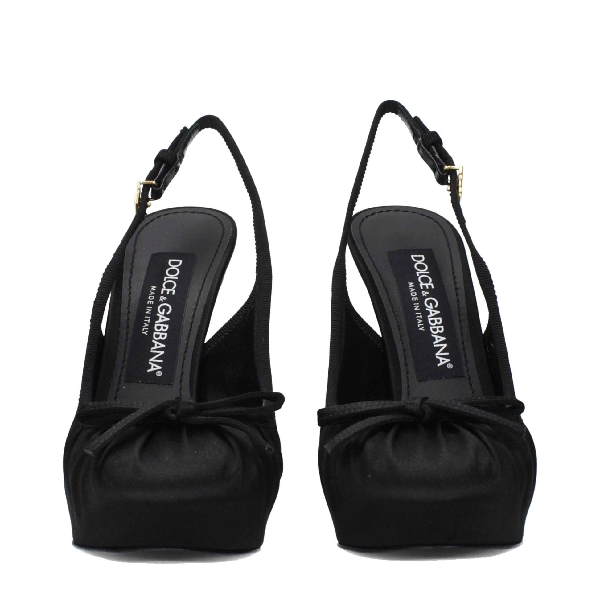 Dolce & Gabbana Black Satin Pumps