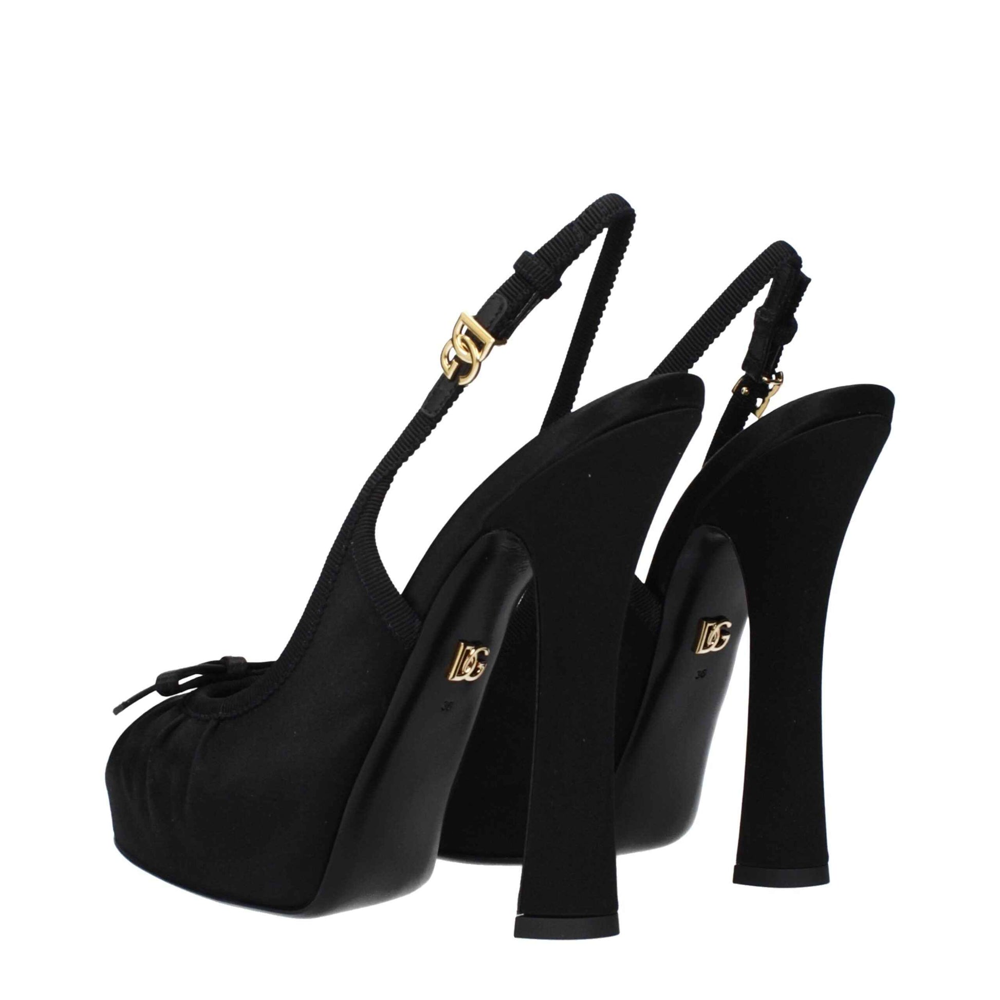 Dolce & Gabbana Black Satin Pumps