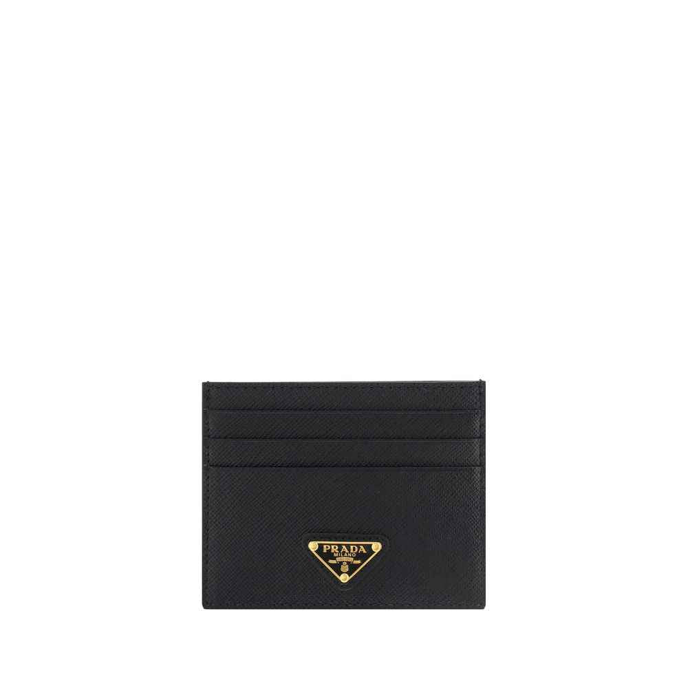 Prada Black Calf Leather Bos Taurus Wallet