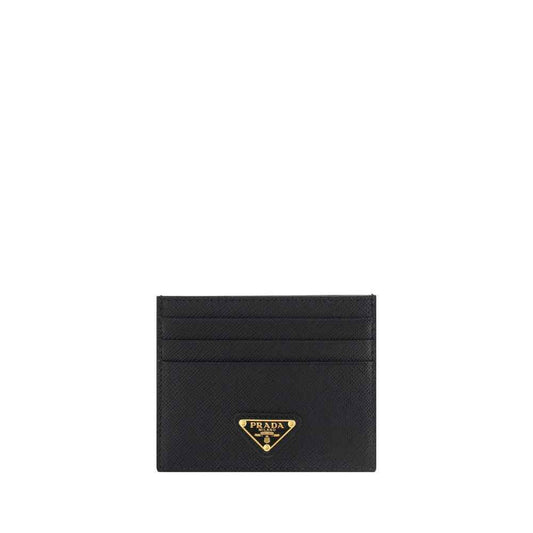 Prada Black Calf Leather Bos Taurus Wallet