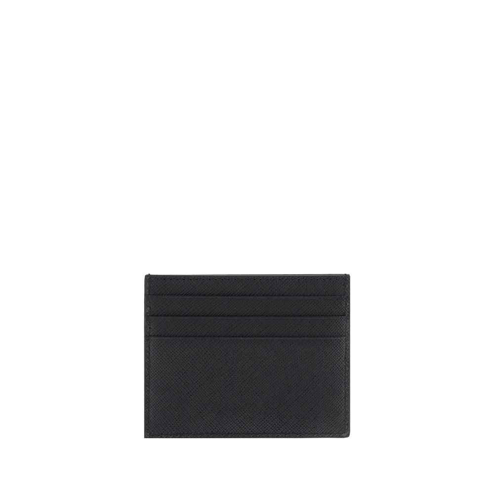 Prada Black Calf Leather Bos Taurus Wallet